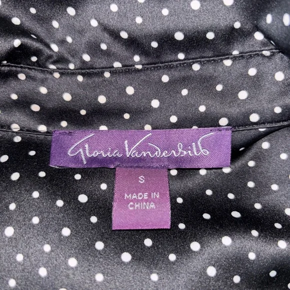 Gloria Vanderbilt Black and White Polka Dot women’s Shirt. - Picture 3 of 16